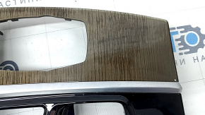 BMW X3 G01 18-21 center console trim black, insert dark oak Perlglanz Chrom, varnish swelled, butt