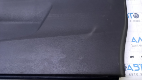 Door trim card rear right Toyota Sienna 11-14 dark gray with beige insert plastic, scratches, abrasions, broken crepe, crack, whitened plastic
