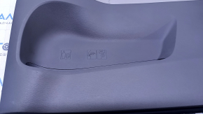 Door trim card rear right Toyota Sienna 11-14 dark gray with gray insert plastic, scuffs, scratches
