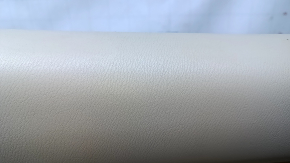 Door trim card rear right Nissan Pathfinder 13-20 beige with beige insert leather, armrest beige leather, molding handle gray structure, for dry cleaning, scratches, abrasions, scuffs, whitened plasti