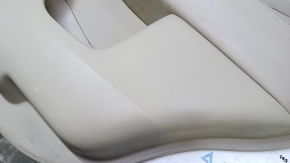 Door trim card rear right Nissan Pathfinder 13-20 beige with beige insert leather, armrest beige leather, molding handle gray structure, for dry cleaning, scratches, abrasions, scuffs, whitened plasti