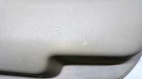 Door trim card rear right Nissan Pathfinder 13-20 beige with beige insert leather, armrest beige leather, molding handle gray structure, for dry cleaning, scratches, abrasions, scuffs, whitened plasti