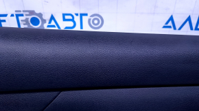 Door trim card rear right Nissan Sentra 20 - black with black insert plastic, armrest black leather, scuffs, scratches