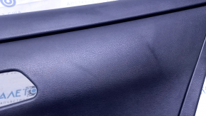 Door trim card rear right Nissan Sentra 20 - black with black insert plastic, armrest black leather, scuffs, scratches