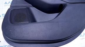 Door trim card rear right Nissan Sentra 20 - black with black insert plastic, armrest black leather, scuffs, scratches