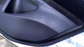 Door trim card rear right Nissan Altima 13-18 black with black insert cloth, armrest black cloth, handle molding black-gray gloss, scratches, dents, abrasions, scuffs, bumps