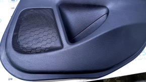 Door trim card rear right Nissan Altima 13-18 black with black insert cloth, armrest black cloth, handle molding black-gray gloss, scratches, dents, abrasions, scuffs, bumps