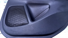 Door trim card rear right Nissan Altima 13-18 black with black insert cloth, armrest black cloth, handle molding black-gray gloss, scratches, dents, abrasions, scale