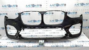 Bare front bumper BMW X3 G01 18-21 for parking sensors, without camera, black, scratches