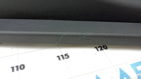 Door trim card rear left BMW X3 G01 18-21 leather black, insert leather Vernasca black, gray stitching, overlay dark oak, scratches