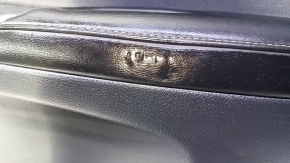 Door trim card rear right Nissan Sentra 13-19 black with black insert cloth, armrest black leather, scuffs, dents