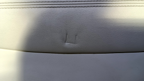 Door trim card rear right Infiniti Q50 14- gray with gray insert leather, armrest gray leather, molding gray structure, dents, scratches, abrasions, peeling coating on molding