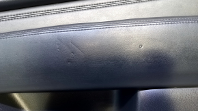 Door trim card rear right Infiniti JX35 QX60 13- black with black insert leather, armrest black leather, molding light wood gloss, scratches, abrasions, dents, bumps