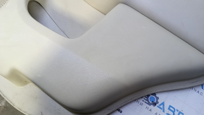 Door trim card rear right Infiniti JX35 QX60 13- beige with beige insert leather, armrest beige leather, molding dark wood gloss, scuffs, scratches, dent, whitened plastic, for dry cleaning