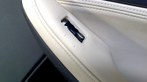 Door trim card rear right Infiniti QX30 17- black with beige insert leather, armrest beige leather, molding black-gray gloss, dents, scratches, abrasions, scuffs