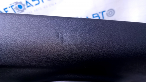 Door trim card rear right Jeep Cherokee KL 14-18 black with black insert leather, armrest black leather red stitching, molding dark wood, scratches, dents, abrasions, chips