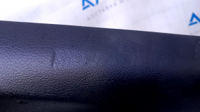 Door trim card rear right Jeep Cherokee KL 14-18 black with beige insert leather, armrest black leather brown stitching, molding dark wood, scratches, dents, abrasions, bumps