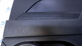 Door trim card rear right Jeep Patriot 11-17 black with black insert plastic, armrest black plastic, scuffs, scratches