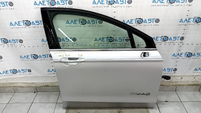 Door assembly front right Ford Fusion mk5 13-20 hybrid, silver UX, dents, scratches, cracks in the overlay, butt