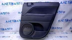 Door trim card rear right Jeep Compass 11-16 black with black insert plastic, armrest black plastic, scuffs, scratches, tear
