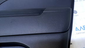 Door trim card rear right Jeep Compass 11-16 black with black insert plastic, armrest black plastic, scuffs, scratches, tear