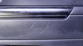 Door trim card rear right Jeep Compass 11-16 black with black insert plastic, armrest black plastic, scuffs, scratches