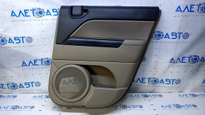 Door trim card rear right Jeep Compass 11-16 brown with brown insert plastic, armrest brown plastic, scratches, abrasions, whitened plastic