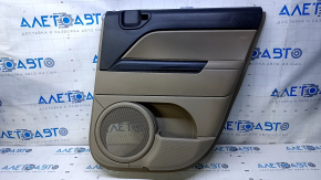 Door trim card rear right Jeep Compass 11-16 brown with brown insert plastic, armrest brown plastic, scratches, abrasions, whitened plastic, scuffs