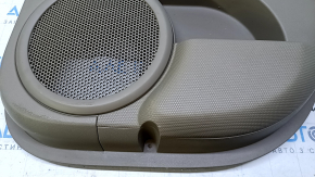 Door trim card rear right Jeep Compass 11-16 brown with brown insert plastic, armrest brown plastic, scratches, abrasions, whitened plastic, scuffs