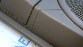 Door trim card rear right Jeep Compass 11-16 brown with brown insert plastic, armrest brown plastic, scratches, abrasions, whitened plastic, scuffs