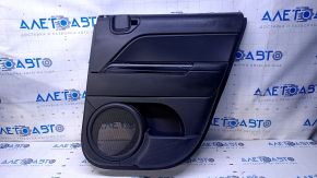Door trim card rear right Jeep Compass 11-16 black with black insert plastic, armrest black plastic, scuffs, scratches