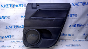 Door trim card rear right Jeep Compass 11-16 black with black insert plastic, armrest black plastic, scuffs, scratches
