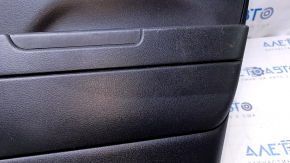 Door trim card rear right Jeep Patriot 11-17 black with black insert plastic, armrest black plastic, fur-like glass, scuffs, scratches