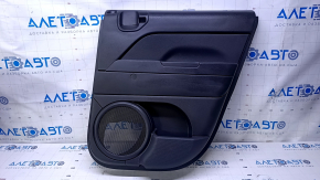 Door trim card rear right Jeep Patriot 11-17 black with black insert plastic, armrest black plastic, fur-like glass, scuffs, scratches