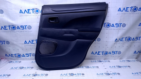 Door trim card rear right Mitsubishi Outlander Sport ASX 13-17 black with black insert plastic, armrest black cloth, scuffs, scratches