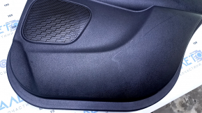 Door trim card rear right Mitsubishi Outlander Sport ASX 13-17 black with black insert plastic, armrest black cloth, scuffs, scratches