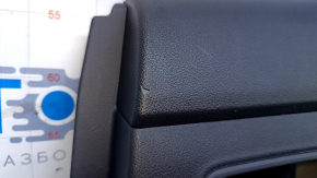 Door trim card rear right Mitsubishi Outlander 14-21 black with black insert leather, armrest black leather, scratches, abrasions, scuffs