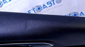 Door trim card rear right Chrysler 200 15-17 black with black insert cloth, armrest black leather, handle molding black-gray structure, dents, abrasions, scratches