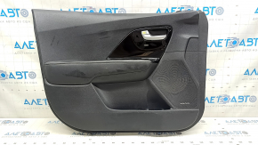 Door trim card front left Kia Niro 17-22 black, Harman Kardon, black glossy insert, leather armrest, scratches, leather bump