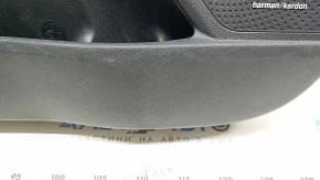 Door trim card front left Kia Niro 17-22 black, Harman Kardon, black glossy insert, leather armrest, scratches, leather bump