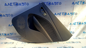 Door trim card rear right Dodge Dart 13-16 black with black mesh insert cloth, armrest black leather, scratches, abrasions