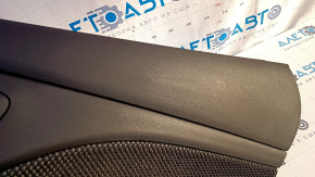 Door trim card rear right Dodge Dart 13-16 black with black mesh insert cloth, armrest black leather, scratches, abrasions