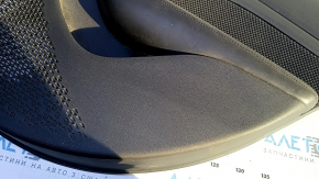 Door trim card rear right Dodge Dart 13-16 black with black mesh insert cloth, armrest black leather, scratches, abrasions