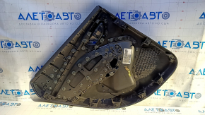 Door trim card rear right Dodge Dart 13-16 black with black mesh insert cloth, armrest black leather, scratches, abrasions