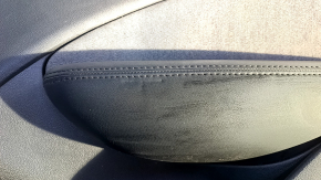 Door trim card rear right Dodge Dart 13-16 black with dark gray insert cloth, armrest black leather, scratches, abrasions, dent
