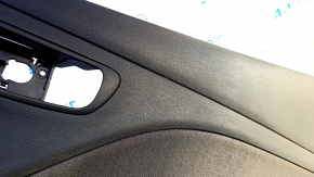 Door trim card rear right Dodge Dart 13-16 black with dark gray insert cloth, armrest black leather, scratches, abrasions, dent