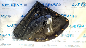Door trim card rear right Dodge Dart 13-16 black with dark gray insert cloth, armrest black leather, scratches, abrasions, dent