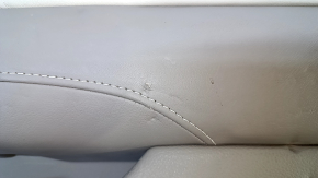 Door trim card rear right Cadillac CTS 14- brown with beige leather insert, armrest beige leather, upper insert suede, molding under wood gloss, backlight, pokes, scuffs, dents, abrasions, scratches