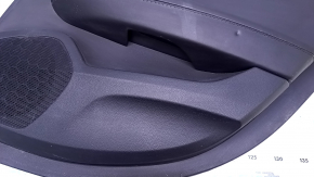 Door trim card rear right Cadillac ATS 13- black with black insert leather, armrest black leather, molding gray structure, abrasions, scratches, dents, pokes, scuffs