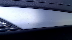 Door trim card rear right Cadillac ATS 13- black with black insert leather, armrest black leather, molding gray structure, abrasions, scratches, dents, bumps